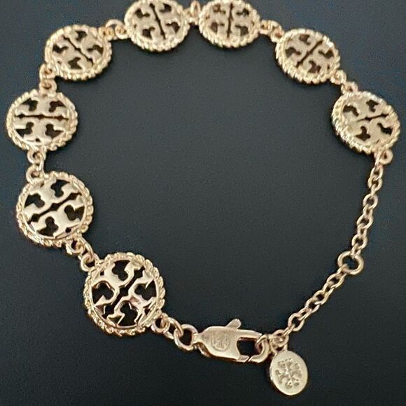 TORY BURCH• Rope lined Disc bracelet - Picture 3 of 8